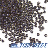 Koraliki TOHO Round 11/0 Inside-Color Lt Topaz/Opaque Lavender Lined